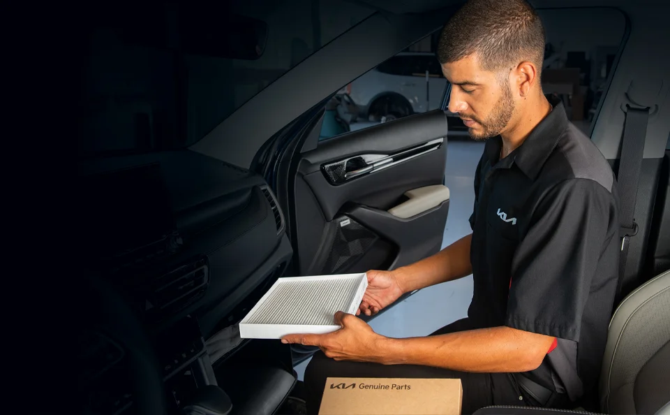 Oil & Filter Change Special Kia Tech Changing an air filter