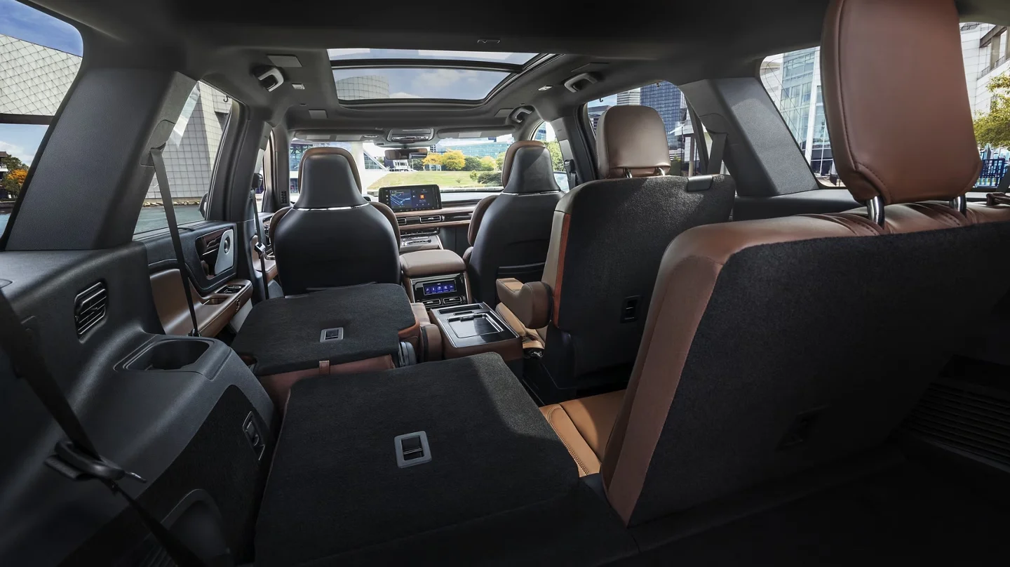 2025 Lincoln Aviator - Design 3rd row seat folded down in the 2025 Aviator