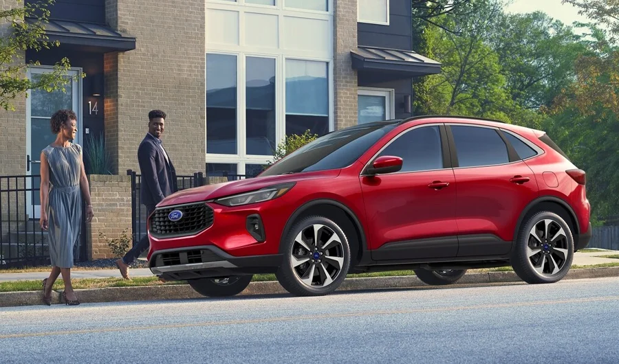 Couple Walking to Ford Escape