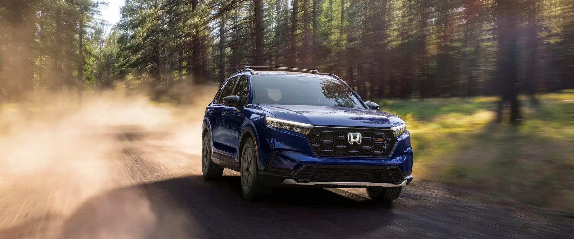 2026 Honda CR-V drivng through the woods