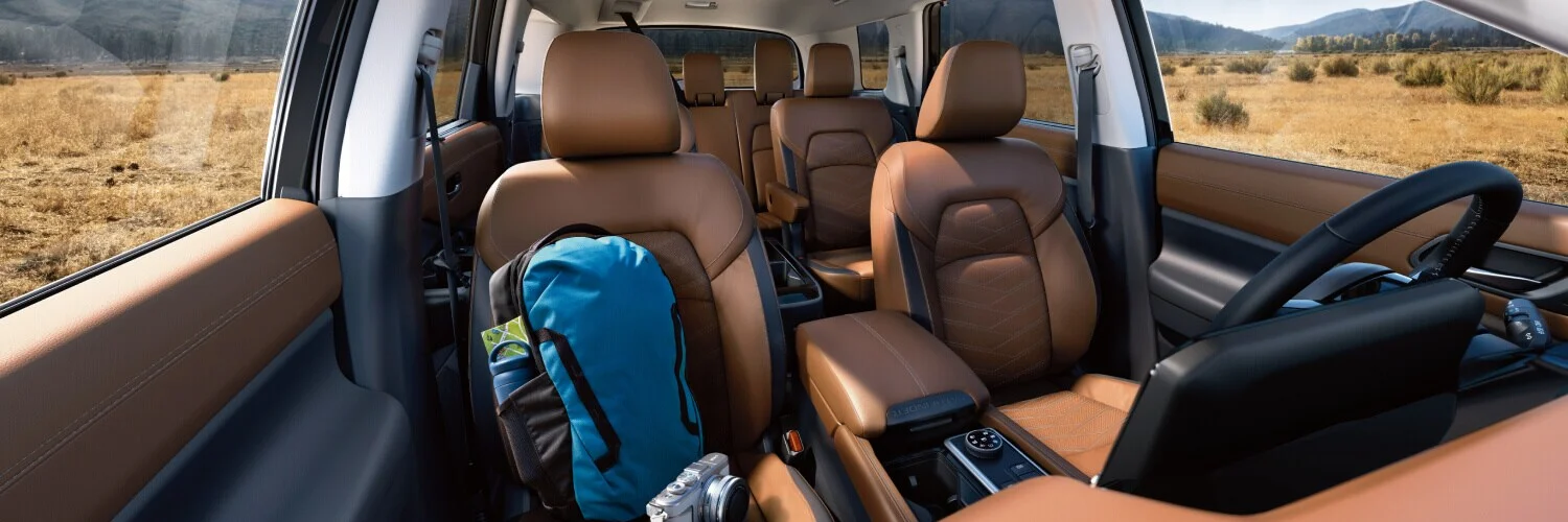 2025 Nissan Pathfinder interior looking back